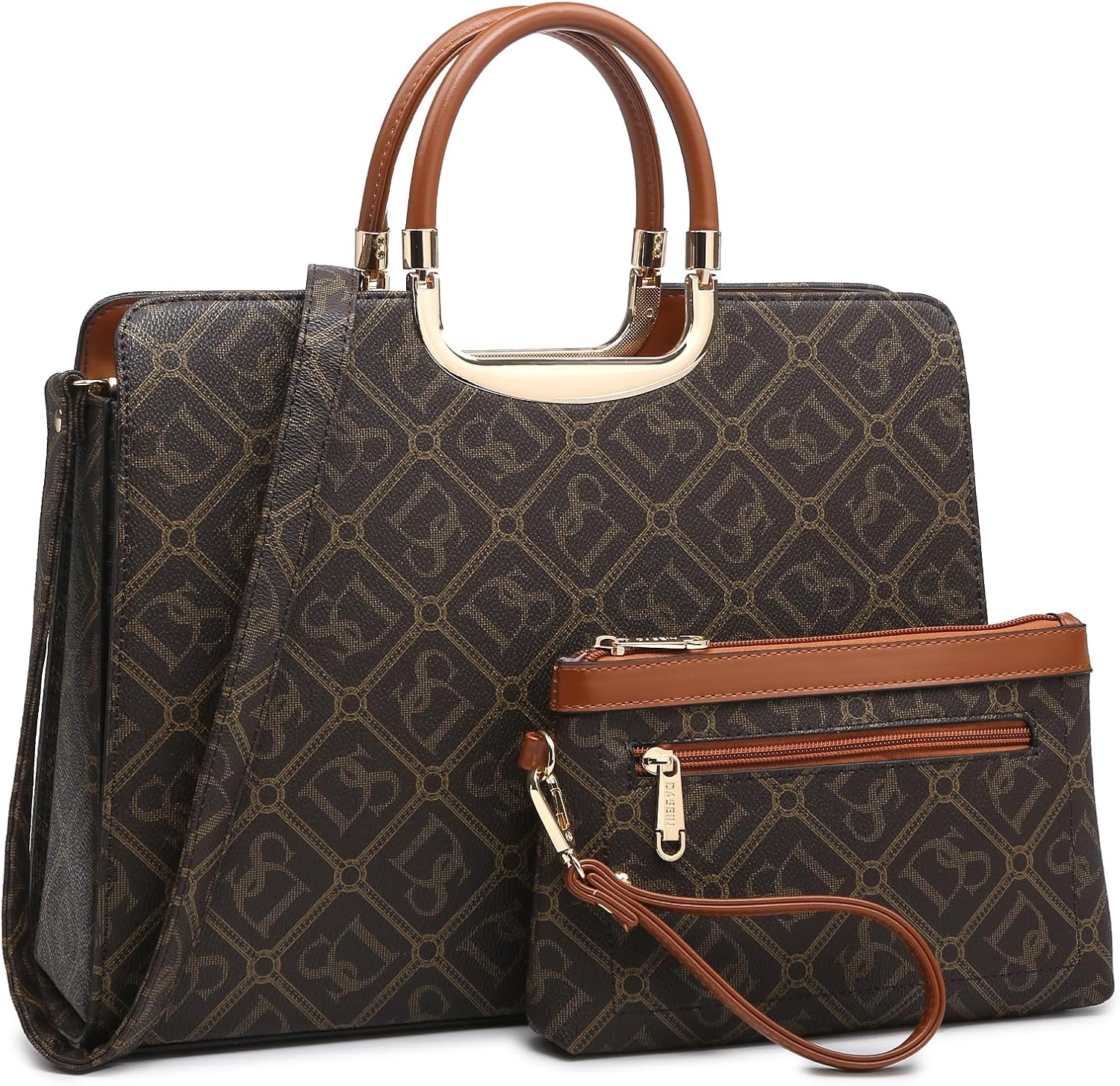 Womens Handbag Top Handle Shoulder Bag Tote Satchel Purse Work Bag with Matching Wallet