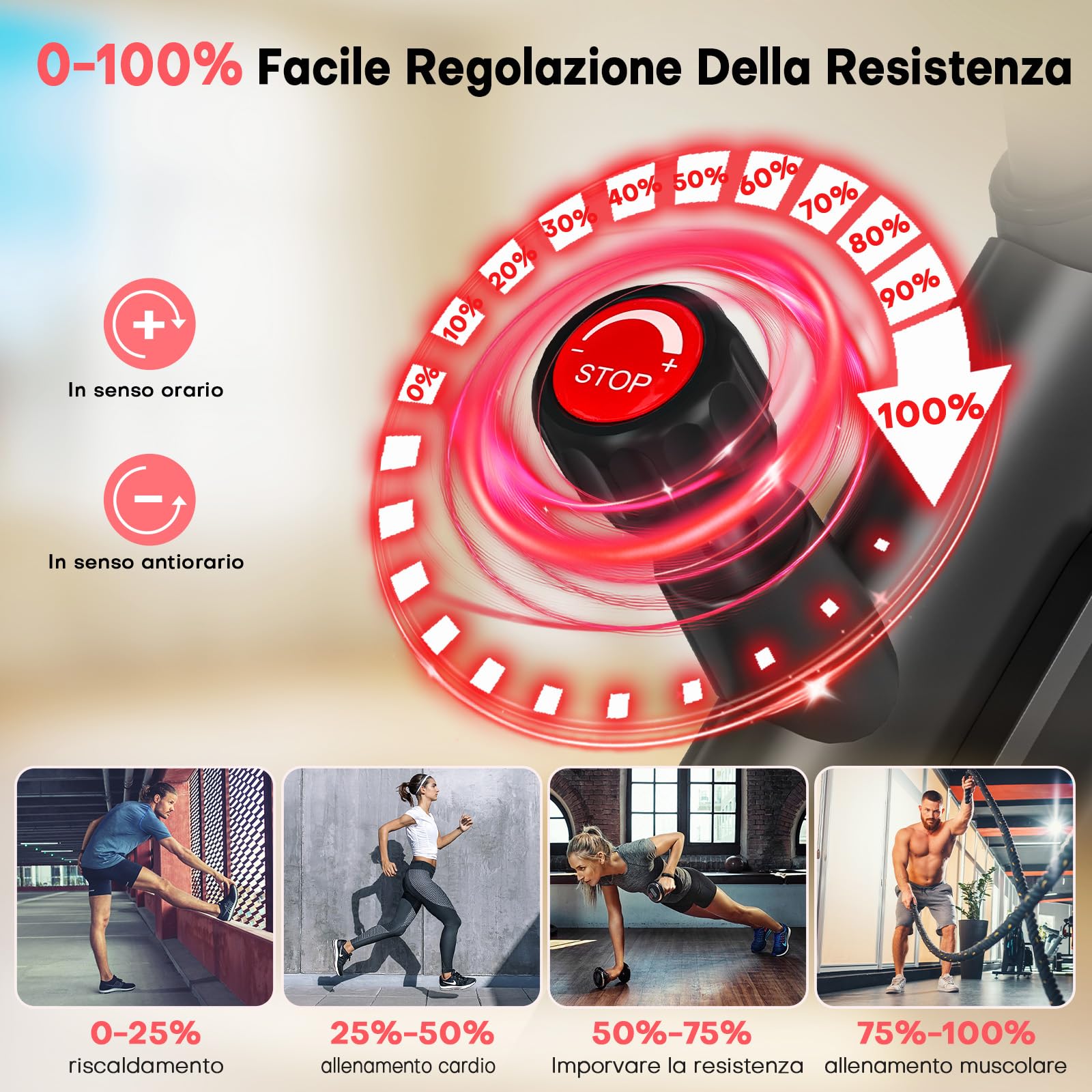 CHAOKE Cyclette da Casa con App, Cyclette per Casa Magnetoresistanza ultra Silenziosa 10dB, con Applicazione, Sedile Morbido e Traspirante e Schermo LCD, Peso Massimo di 150KG Cyclette Professionale