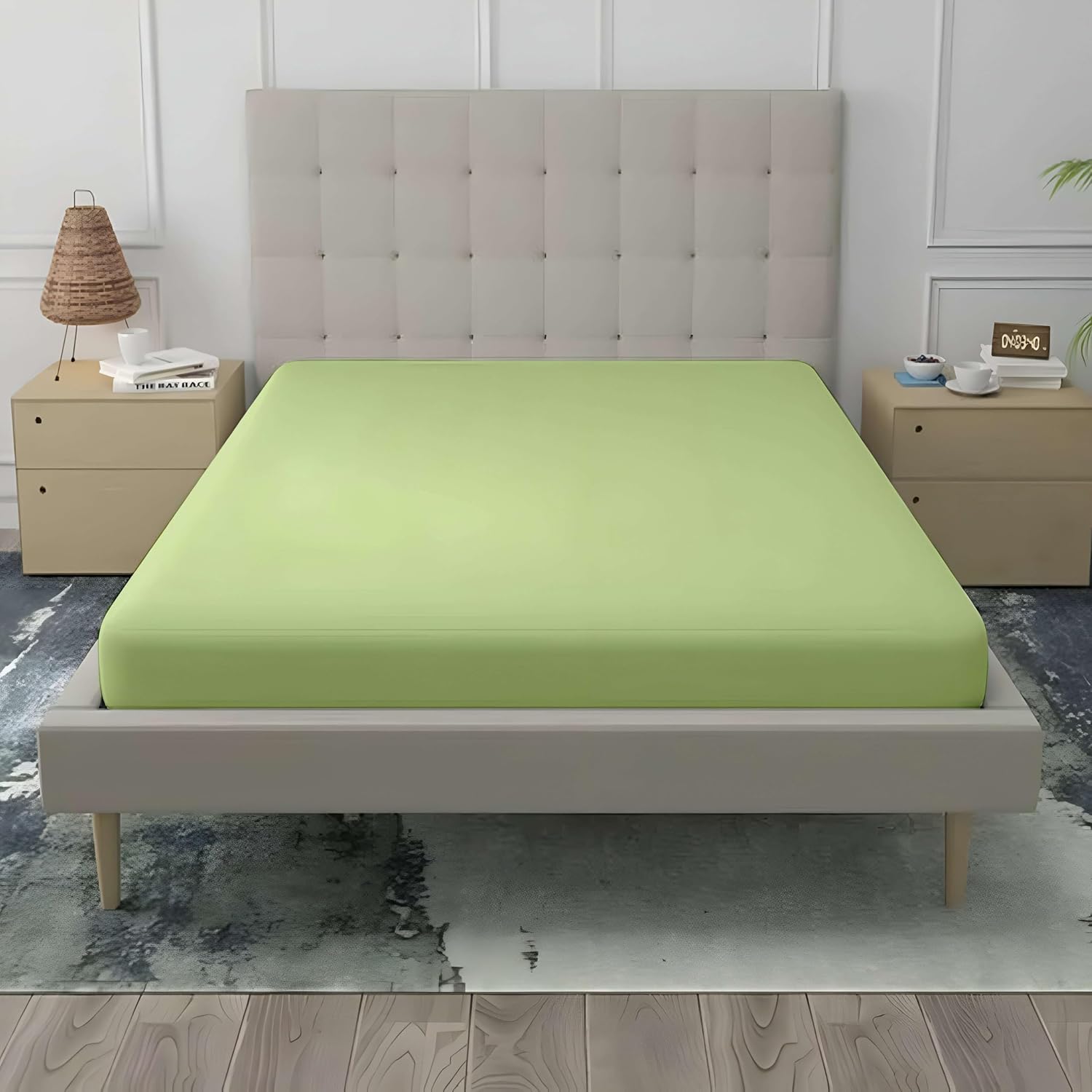 Cottington Lane Waterproof Mattress Protector Full XL Size, 15 Inch Deep Pocket Fitted Sheet Style, Soft Polyester Bed Cover, Machine Washable Mattress Pad for Kids, Pets, Adults (Silver Grey)