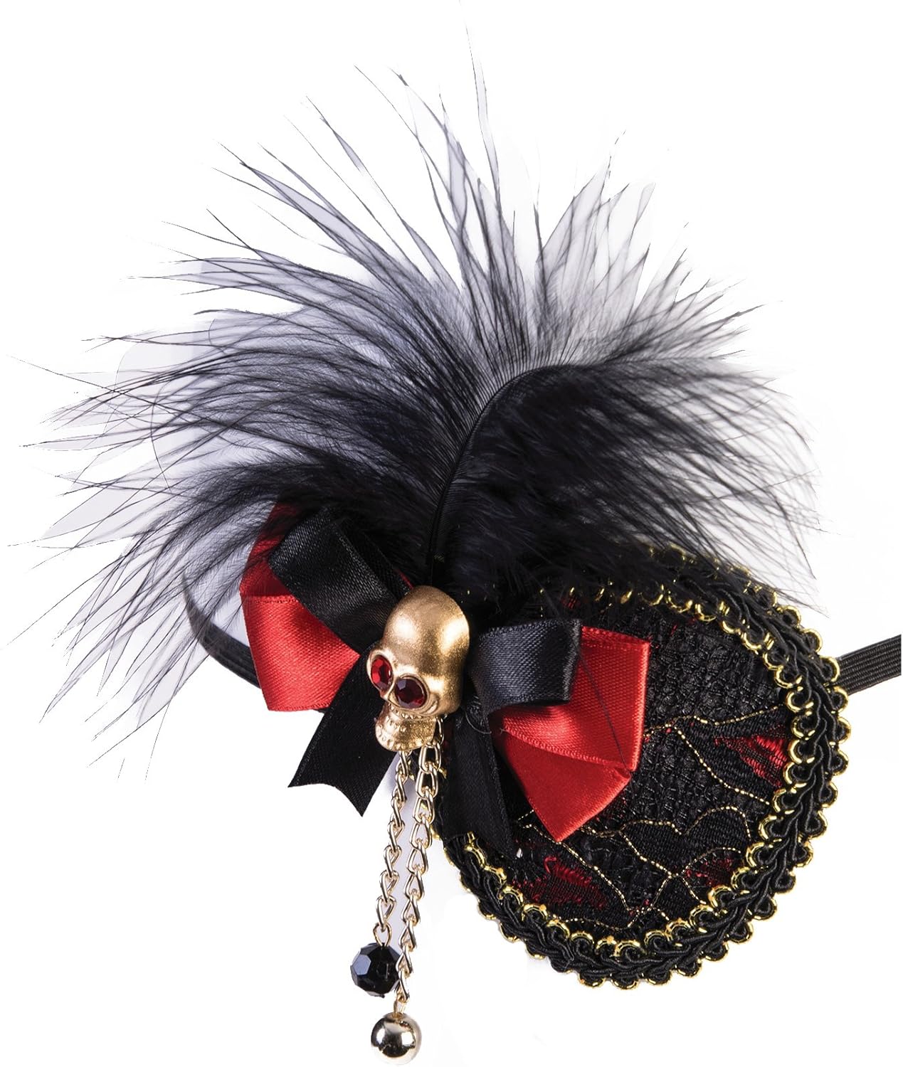 Forum Novelties Women's Super Dlx Pirate Eye Patch Accessory, red, standard