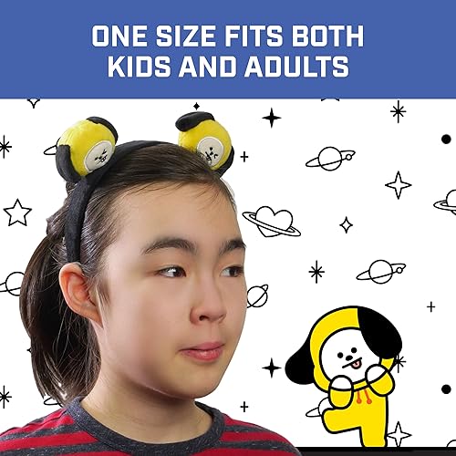 Miniatura 3 de Concept One BT21 LINE FRIENDS - Diadema bordada de felpa para mujer Chimmy