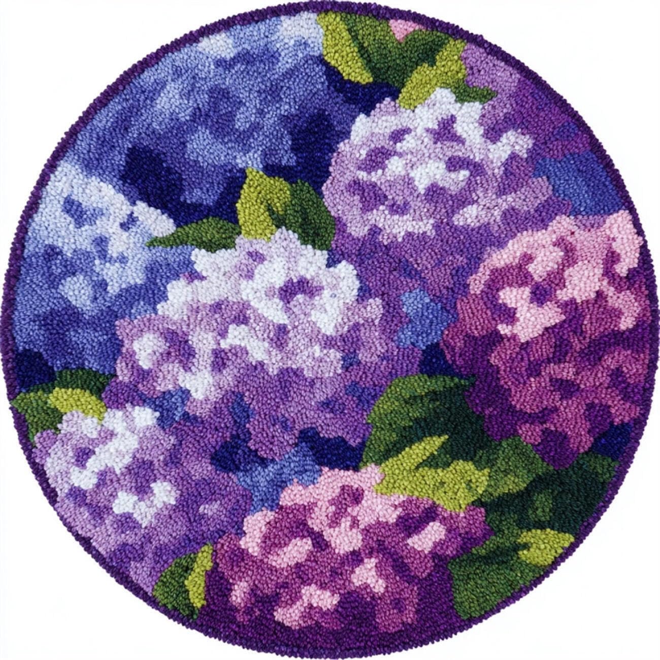 Kitquiver Tapestry Kits for Adults Purple Hydrangea 50x50cm