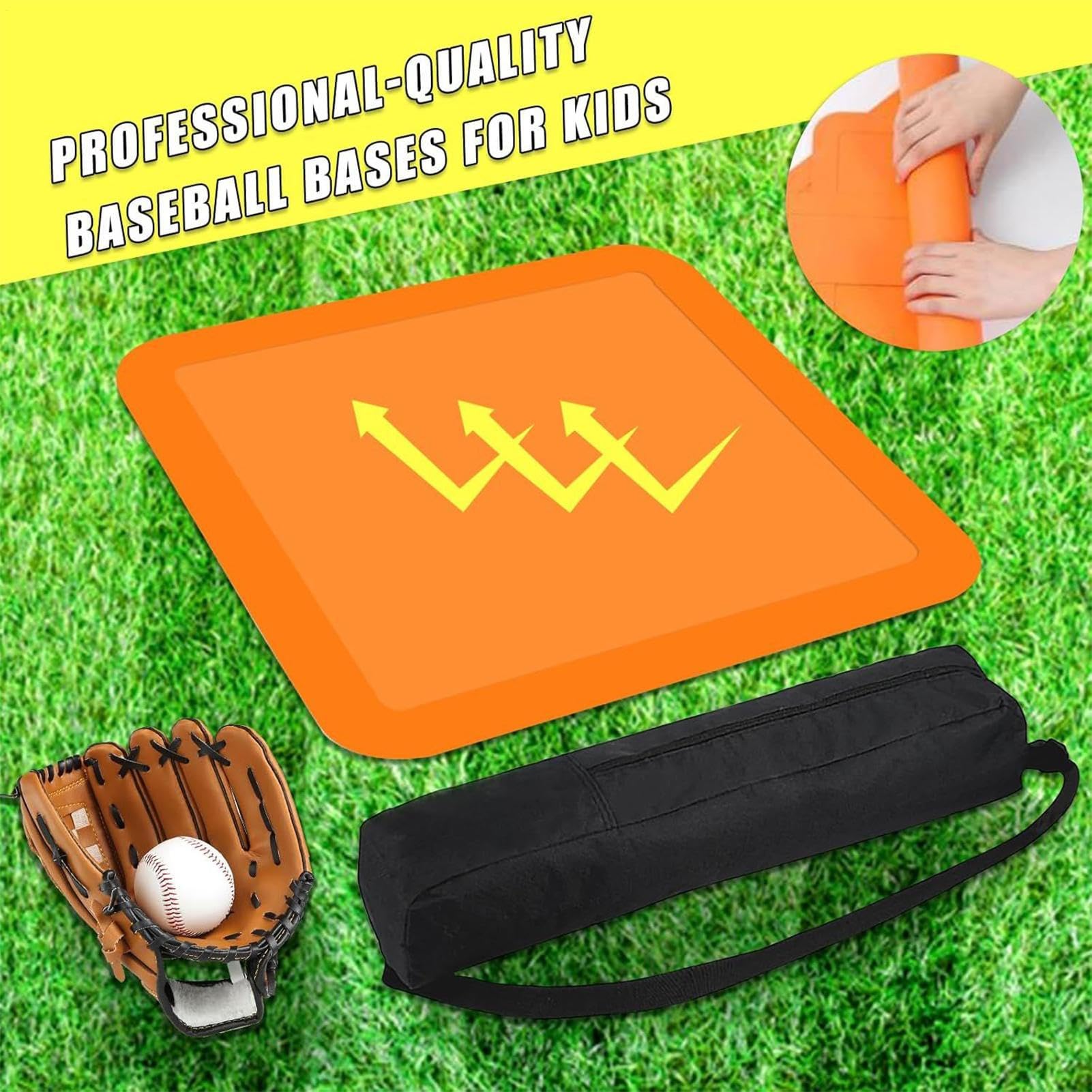 Base da baseball, base per palloni da calcio, set di base in, base di lancio da baseball per cortile, accessorio impermeabile per allenamento (con piastra di lancio e borsa per riporlo), ideale