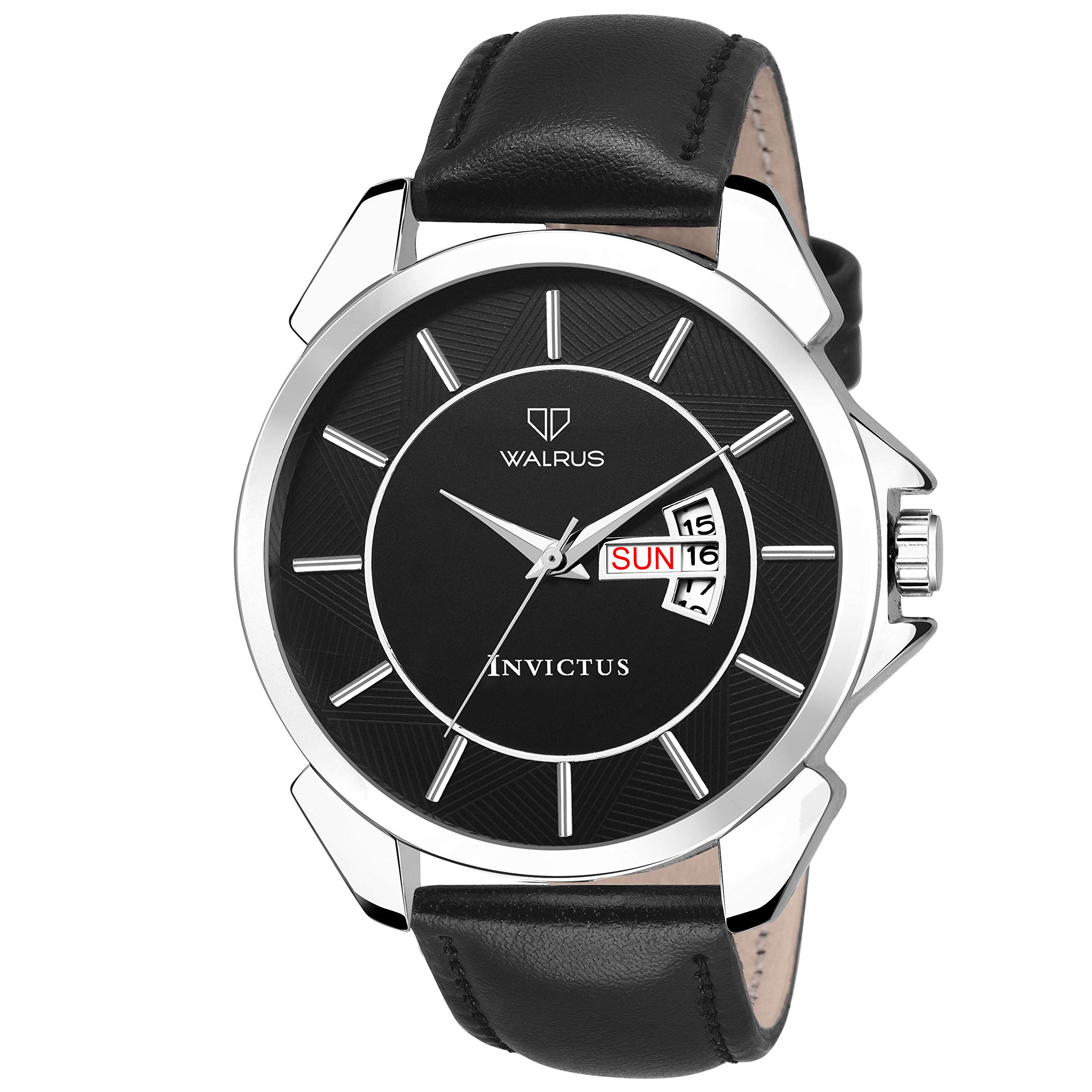 Walrus Analog Men Watch Black Dial Black Strap Stainless Steel Day & Date Function Professional & Casual Use- Old Money Style Mens Wrist Watch for Gift (B07YJJHHBZ) Amazon Price History, Amazon Price Tracker