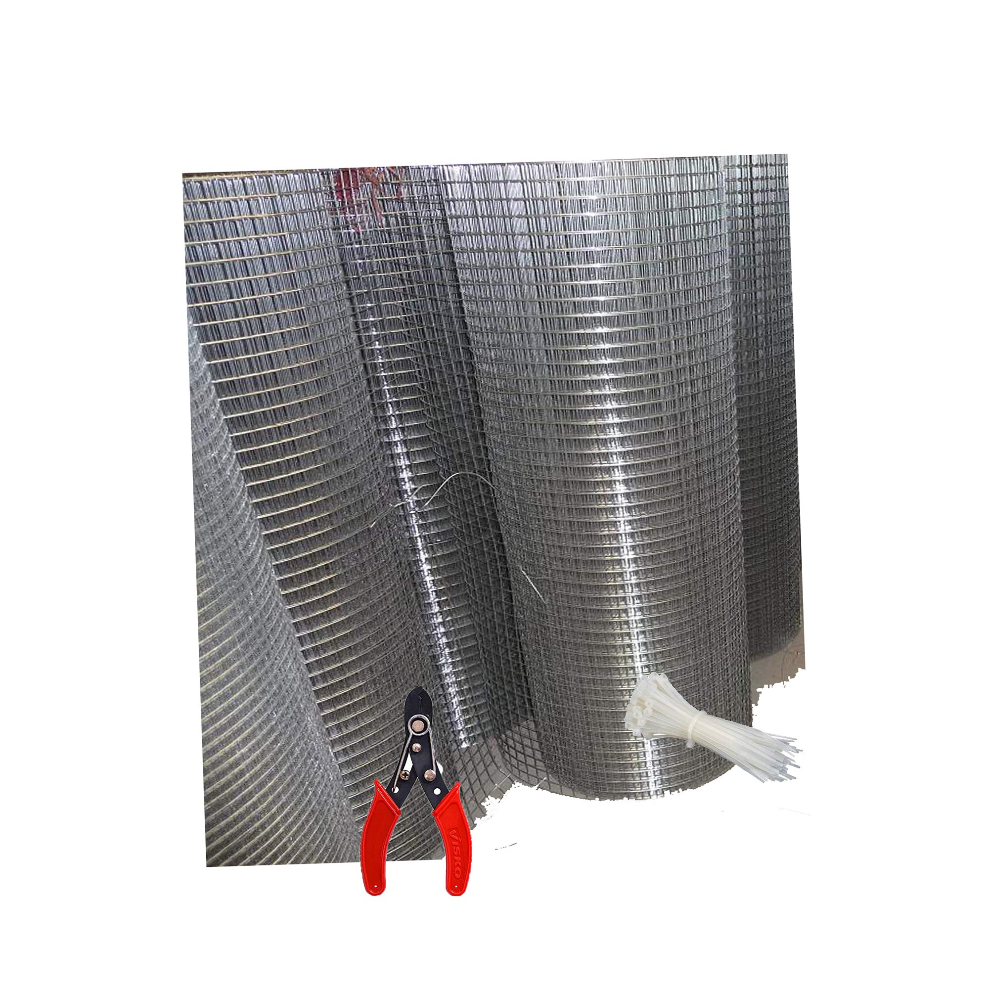 UR LITTLE SHOP Welding Wire 4Feet/10Feet Anti Bird Uv Stabilized Garden Fencing Iron Net with 18 Gauge with 1 Cutter, 100 Pvc Wire Tags Silver (B07XV3J9PZ) Amazon Price History, Amazon Price Tracker