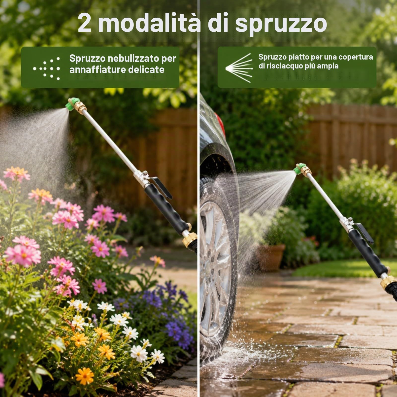 Lancia per Idropulitrice Per Tubo Da, Pistola Ad Alta Pressione con 5 Ugelli Per Lavaggio Auto, Irrigazione & Pulizia