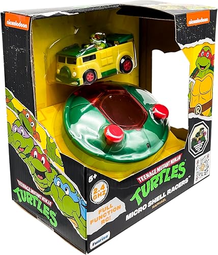 Miniatura 3 de Tortugas Ninja Adolescentes Mutantes Juguetes, Raphael Micro Concha Racer Vehículo RC, Controlador de Media Concha de Tortuga 2.4 GHz, Juguete de