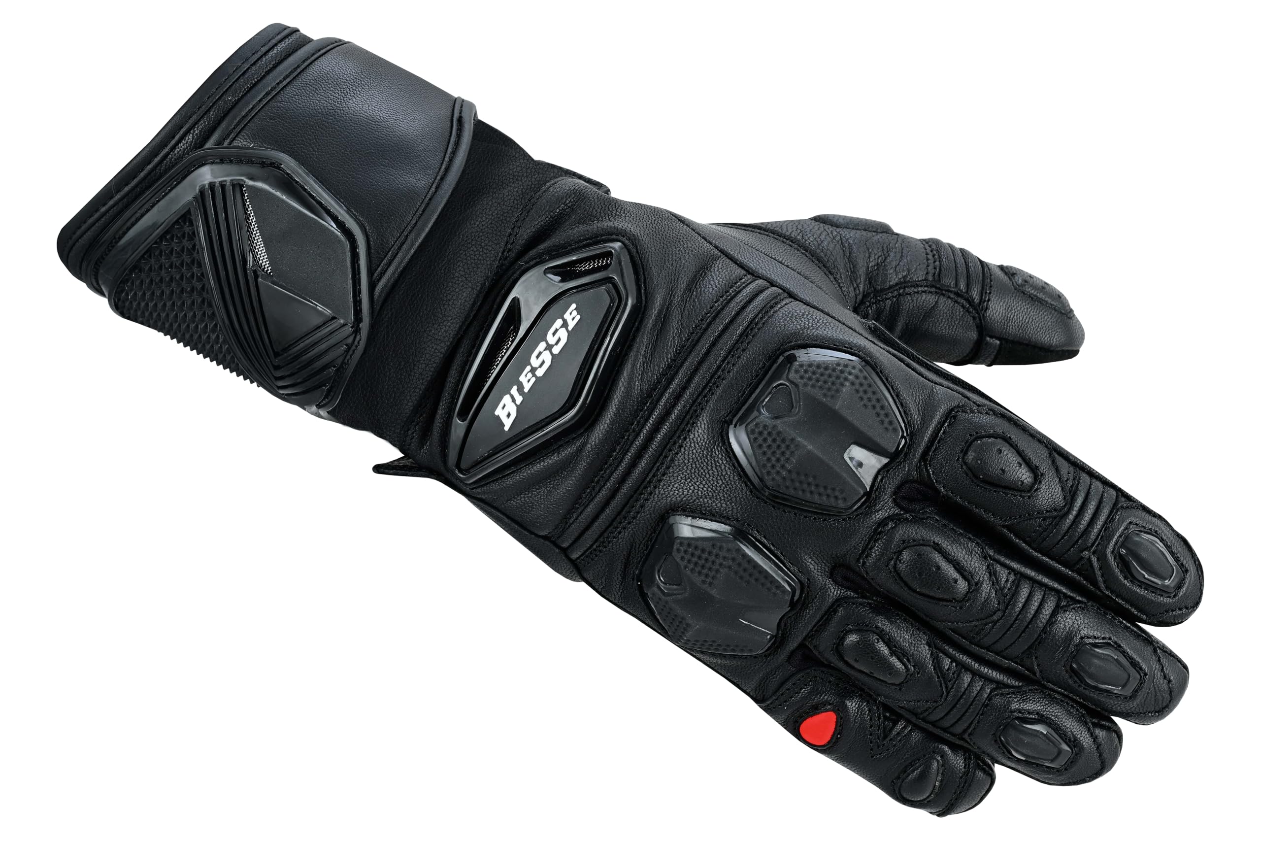 BI ESSE Guanti Da Moto Pista in pelle Professionale per Con Protezioni