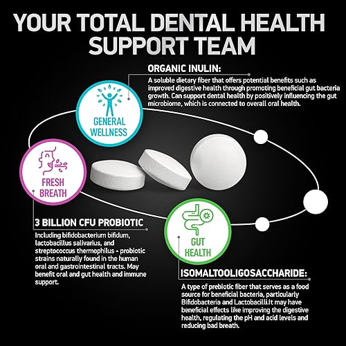Miniatura 7 de Probióticos dentales para dientes y encías, el mejor probiótico oral para dientes, encías y mal aliento - Lactobacillus Salivarius Probiótico y