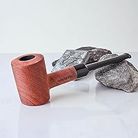 Vista 5 de Pipas de tabaco, pipa de tabaco tallada a mano con bolsa de pipa de tabaco de piel sintética y bolsas, incluyendo accesorios