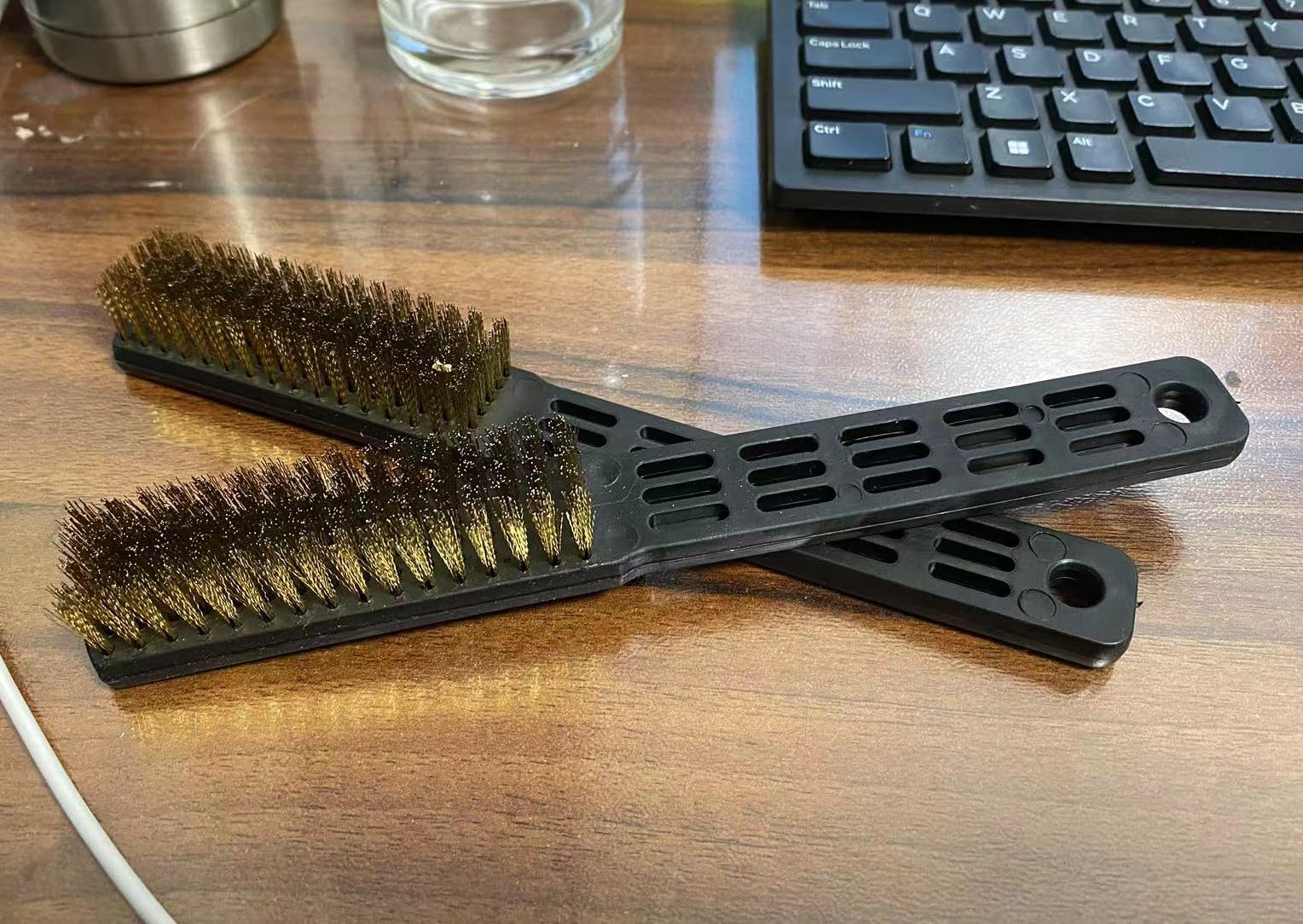 View 1 of (2-Pack) Bowling Shoe Brushes, Bowling Accessories, Remove Dust Grit Improve the Slide of the Shoe (2)