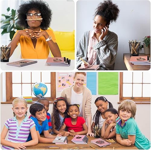 Miniatura 5 de 8 cuadernos negros para mujeres, afroamericanos, espirales, motivacionales, para niñas negras, cuaderno de tapa dura inspirador con 8 bolígrafos de