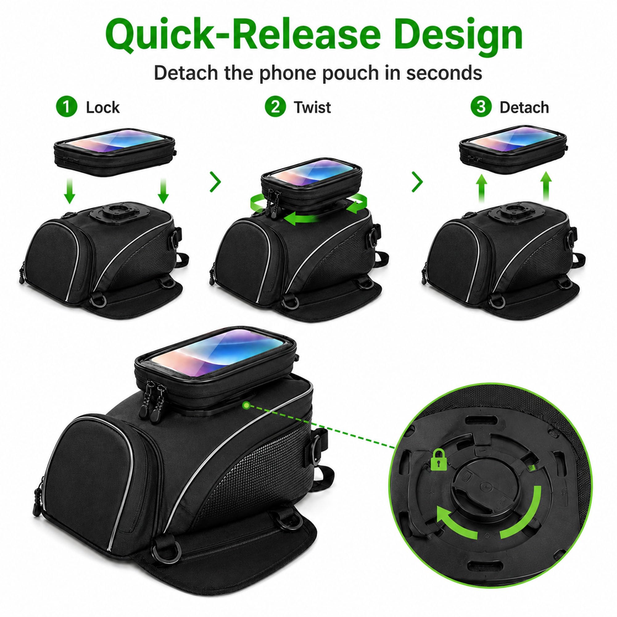 Bolsa Deposito Moto para Kawasaki Versys/KLE 650