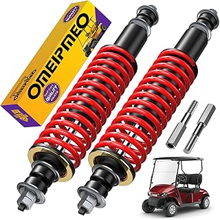 EZGO TXT Shocks, Golf Cart Front and Rear Shock Absorber, Golf Cart Heavy Duty Coil Spring Shock Absorber for EZGO TXT/Medalist 1994-UP, Replaces OEM# 70928-G01, 76418-G01, 70630-G01