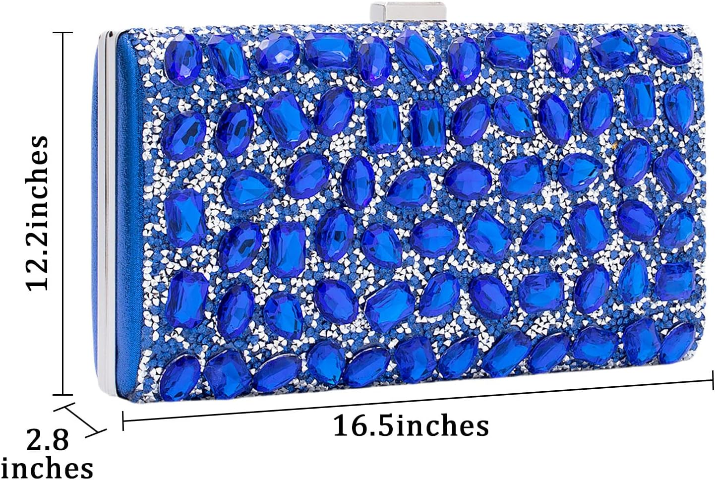 YYW Women Rhinestone Clutch Purse Evening Bag Sparkly Crystal Beaded Handbag for Party