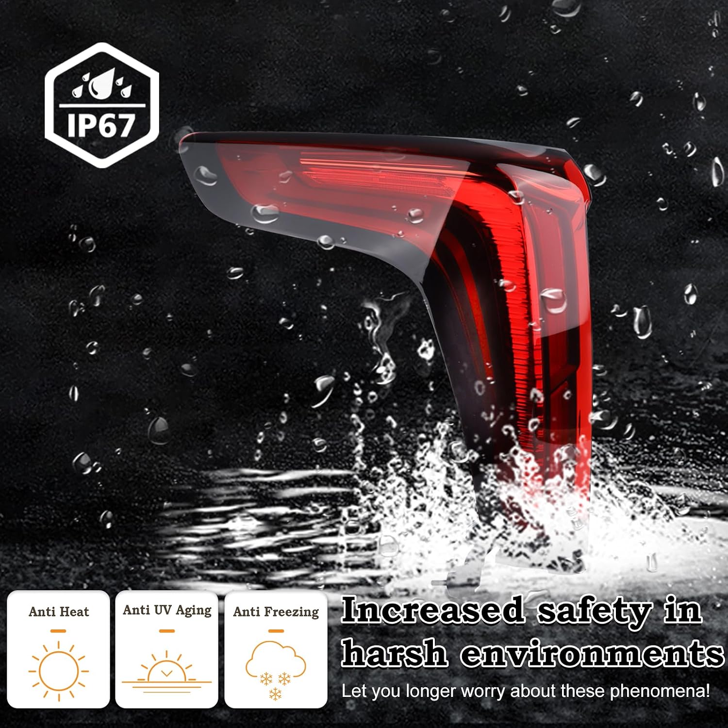 LH Tail Light Fit for 2020 2021 2022 2023 Cadillac XT6 Luxury | Premium Luxury LED Rear Lamp With Bulbs Left Driver Side Rear Lights 85000447 84716490