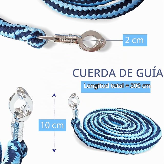 Foto 2 de 6 de Cuerda de guía con gancho de pánico para caballo, en diferentes diseños elegantes, correa de guía