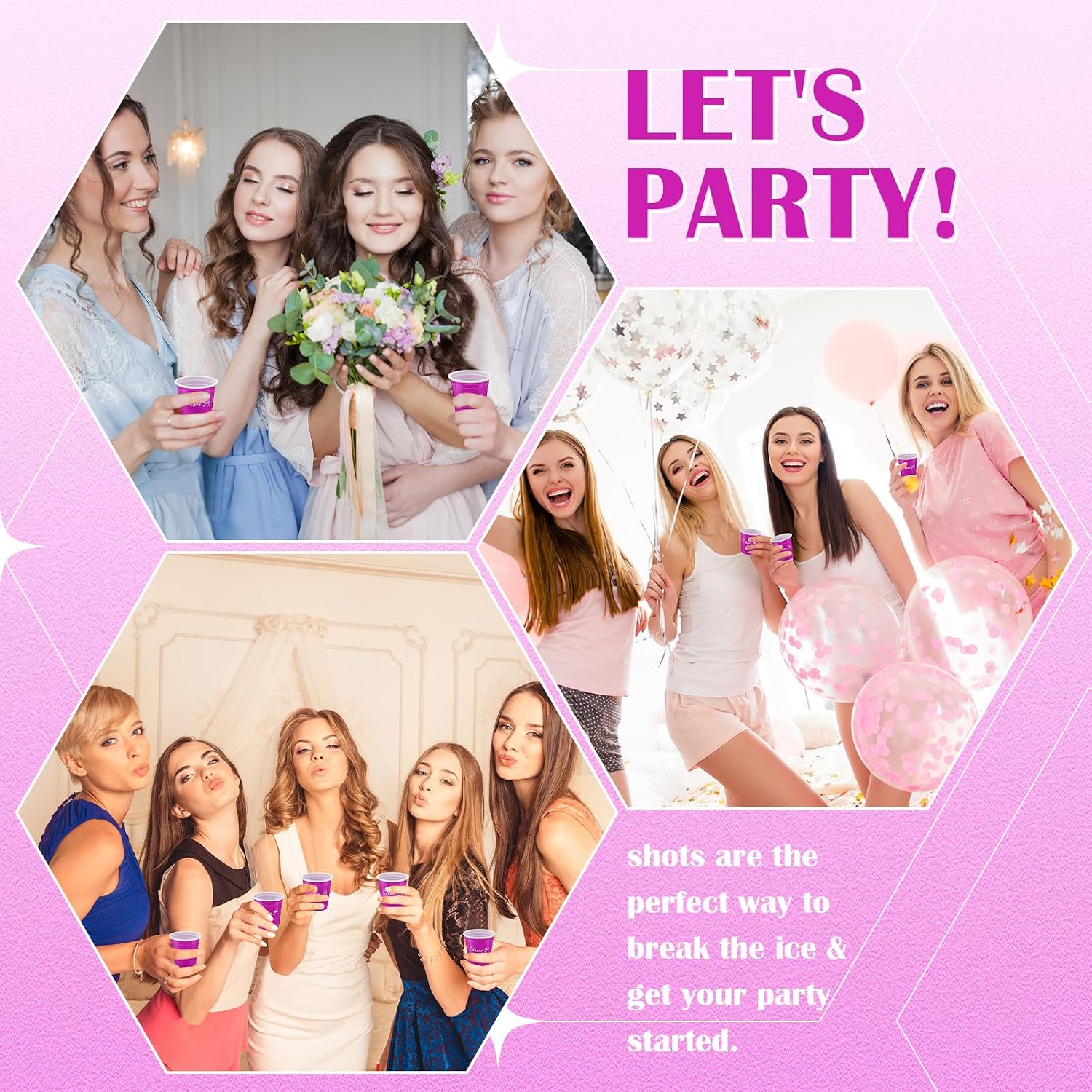 Lounsweer 100 Pcs Plastic Glasses Cups 2 oz Disposable Cups Mini Party Plastic Glasses for Bachelorette Birthday Tasting Serving Samples Cups (Purple)