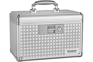 Medicine Lock Box Storage Lock Box Silver 12 X 7.68 X 7.87...