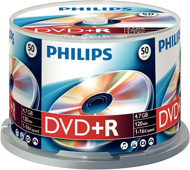 Philips 50 pack dvd+r 16x speed blank discs