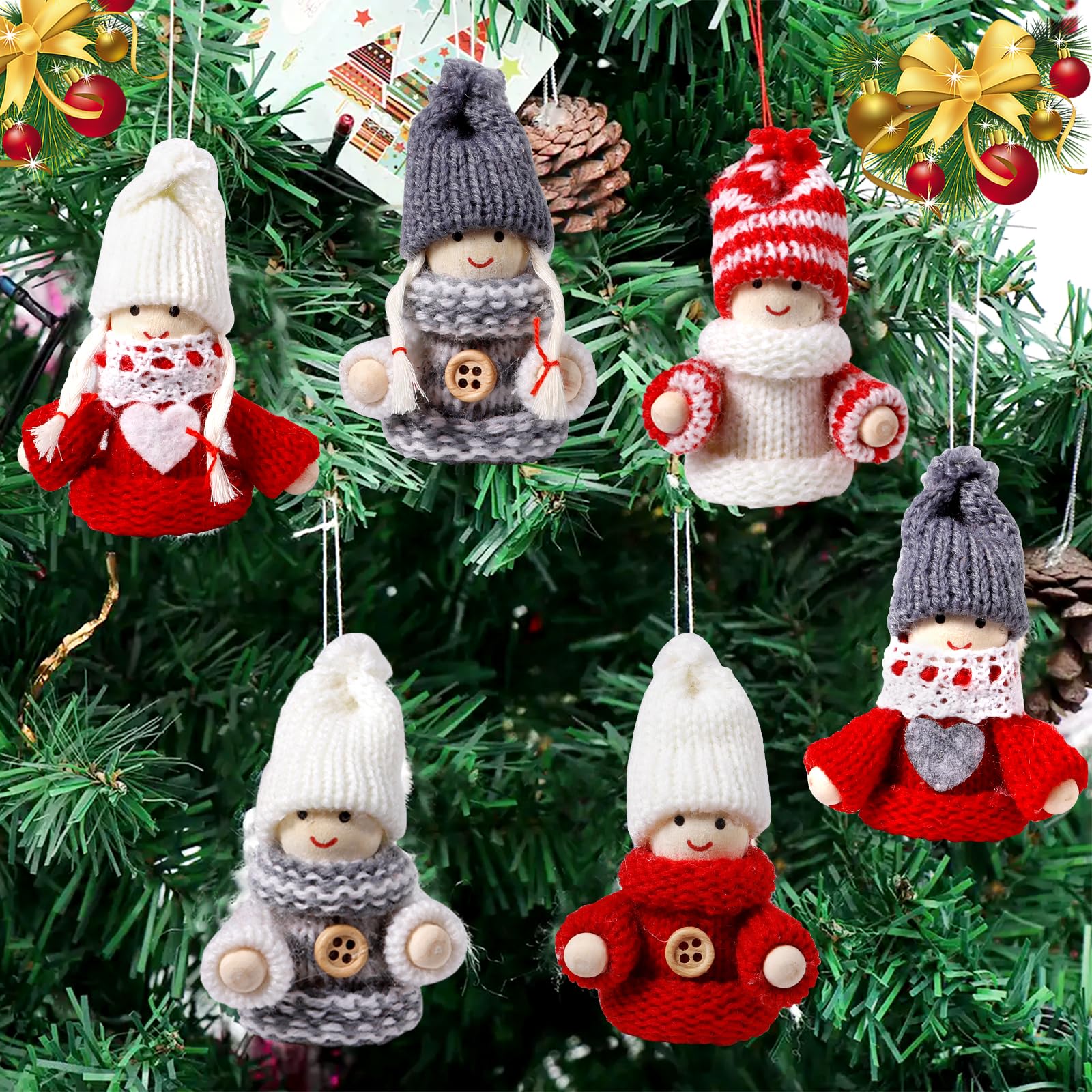 Tuzsocr Lot De 3 Décorations D'arbre De Noël Pendentif,Lutins