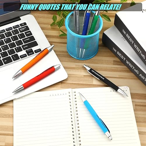 Miniatura 4 de Snarky - Bolígrafos divertidos, insultantes, negativos, para oficina, tinta negra, de 0.039 in, retráctiles, para adultos, compañeros de trabajo,