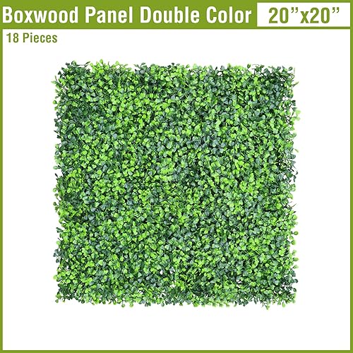 Miniatura 100 de 6 paneles artificiales de boj de 20 x 20 pulgadas, pantalla de privacidad para plantas de seto topiario, pantalla de privacidad de hiedra sintética