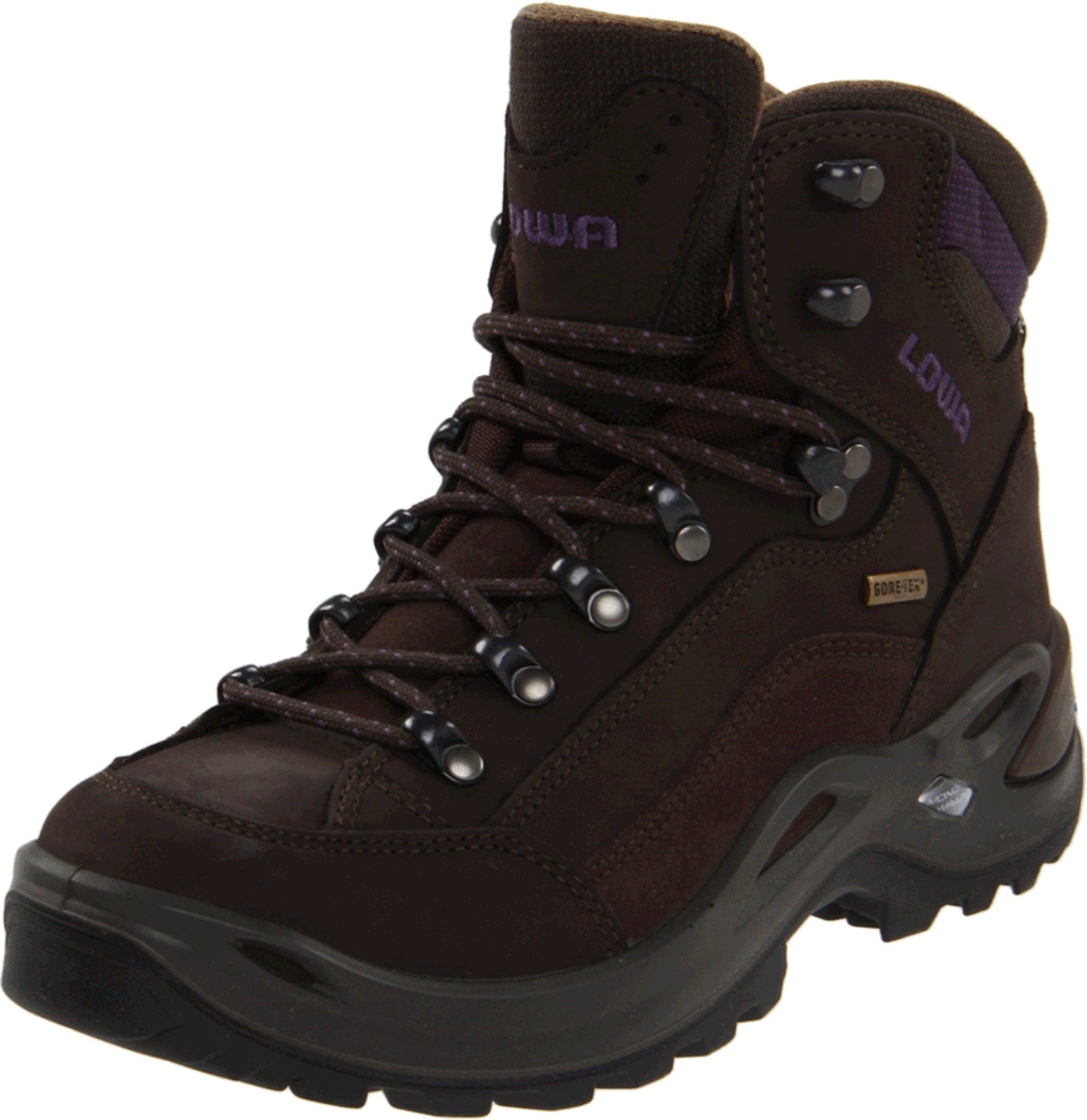 Lowa Women's Renegade GTX Mid Hiking Boot,Slate/Eggplant,10 M US
