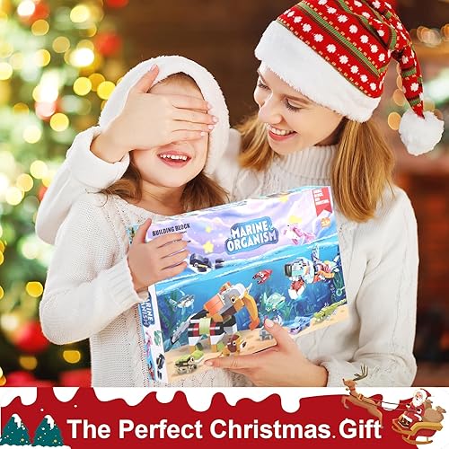 Miniatura 6 de YxRobi Calendario de Adviento 2023, bloques de construcción de cuenta regresiva de Navidad con 24 animales, descubre nuevas experiencias y sorpresas