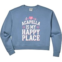 Womens Acapella Group Vocal Harmony and Singing Performance Comfort Colors Crop Sweatshirt