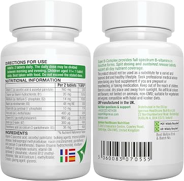 Igennus Super B-Complex High Absorption Methylated B Vitamins, 60 Tablets