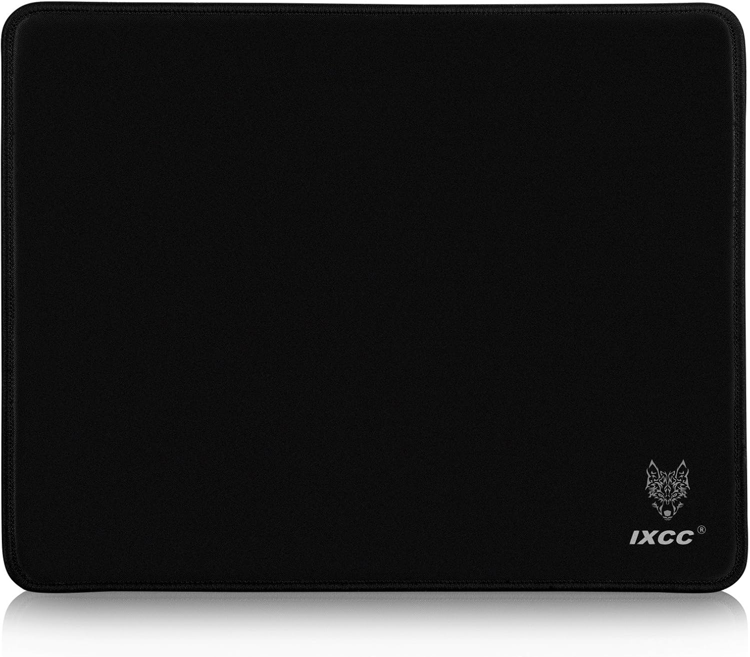 [Jumbo Size] iXCC Gaming Mouse Pad/Mat with Smooth Silk Surface Stitched Edges, 13 × 10.2 × 0.2 Inches - Black