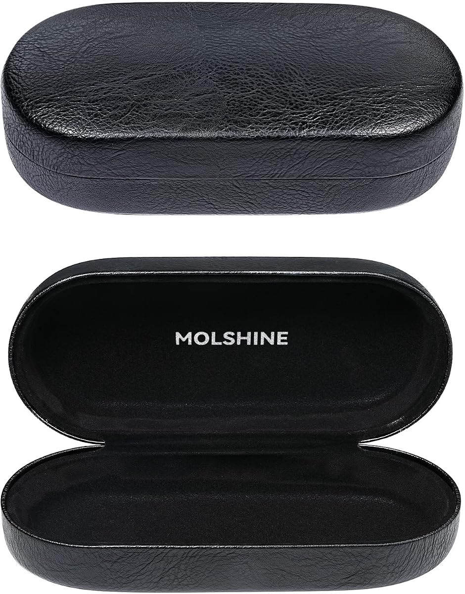 Molshine Estuche rígido para gafas de sol, estuche clásico grande para gafas para mujeres y hombres, anteojos de sol