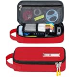 ECHSRT Large Pencil Case&comma; Aesthetic Pen Pouch with Big Capacity&comma; Minimalist Portable Stationery Bag with Handle for Office Organizer Aesthetic Pencil Cases