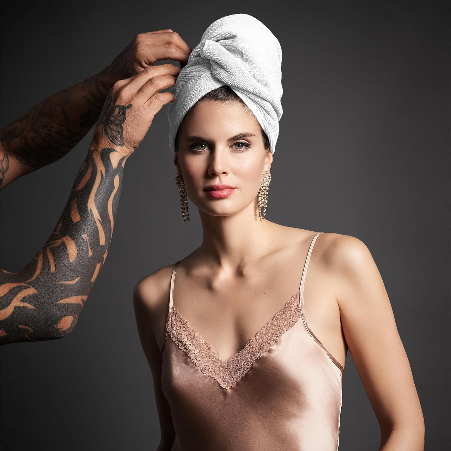 Fromm Softees Microfiber Hair Towels, Absorbent Salon Hair Towels for Hairstylists, Barbers, Spa & Gym, Fast-Drying, Ultra-Soft, Lint-Free, Multi-Purpose Towels, 16" x 29"- 10-Pack - White