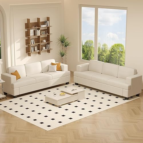 Miniatura 10 de Apicizon Sofá Loveseat Moderno con Sofá Cama de 89", Sofá de Pana de 2 Piezas para Sala de Estar, Sofás Modernos para Salón de Apartamentos, Gris