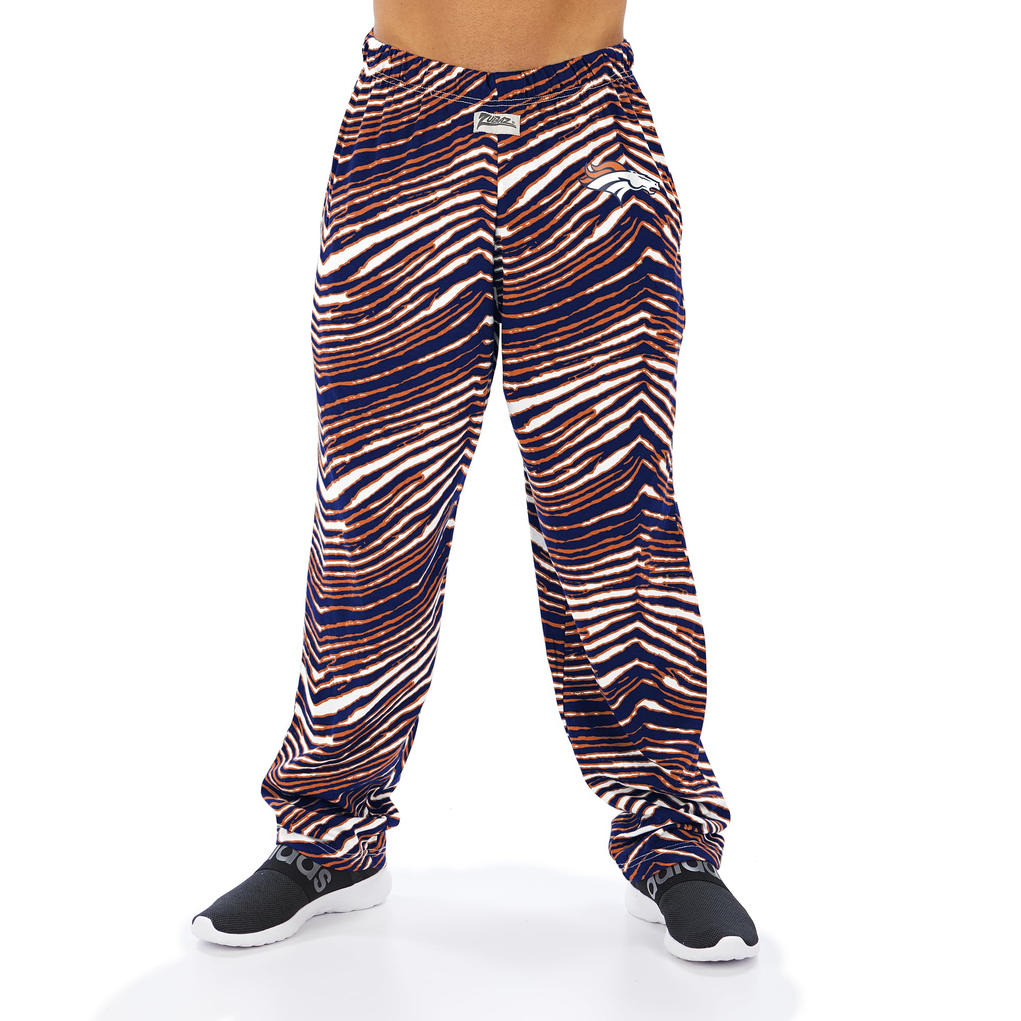 Zubaz NFL Mens Zebra Pant Left Hip Logo Track Pant