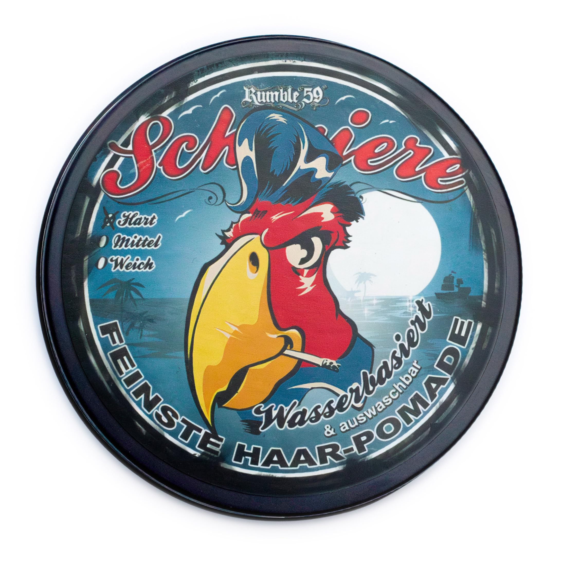 Rumble59 - Schmiere Pomade für Männer - Klassiker mit Kirschduft - 250 ml, starker Halt - wasserbasierte Haar Pomade, auswaschbar - Hairstyling Made in Germany