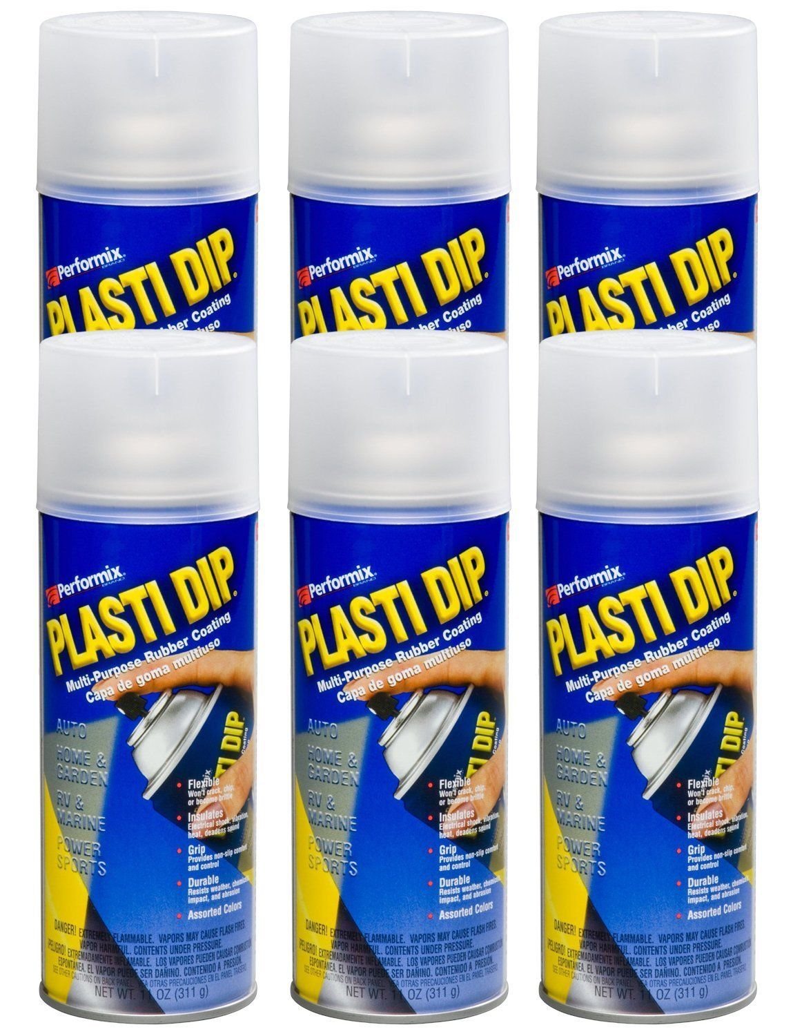 Plasti Dip Spray Clear 11oz (6 Pack)