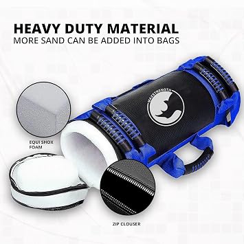 MaxStrength Boxing Power Bag Filled with Sand Bag 5kg, 10kg, 15kg, 20kg Cross Fit Exercise Training MMA Weight Bags, Beach Bag, Exercise Bag for Stamina Booster