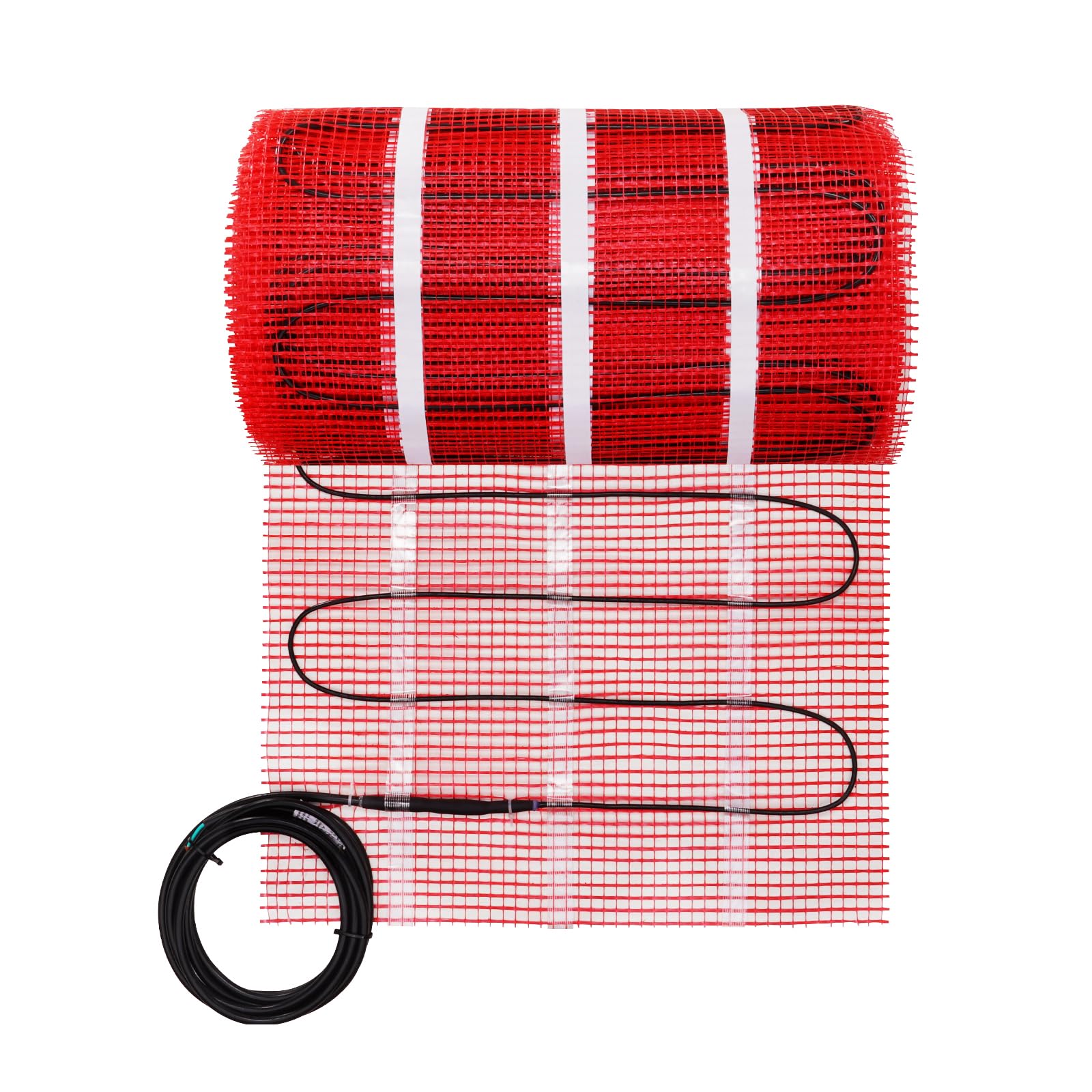 VEVOR Floor Heating Mat, 100 Sq. ft, Electric Radiant In-Floor Heated Warm System with Digital Floor Sensing Thermostat, Includes Installation Monitor, Adhesive Back for Easy Installation on The Floor