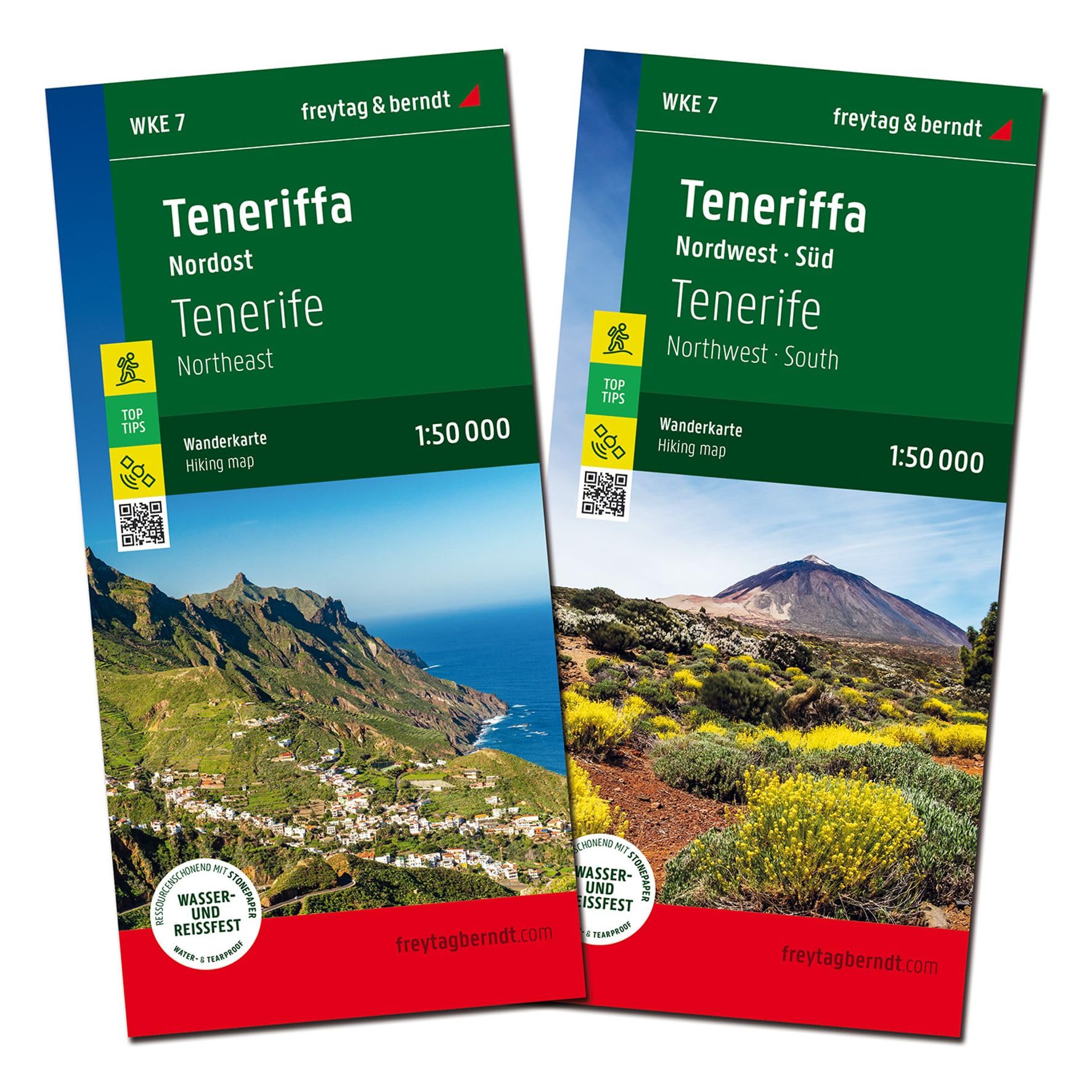Tenerife Walking Map Set - 2 map set 1:50,000 scale water and tear resistant