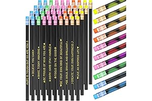 40 Pcs Color Changing Mood Pencil with Motivational Sayings Inspirational Pencils