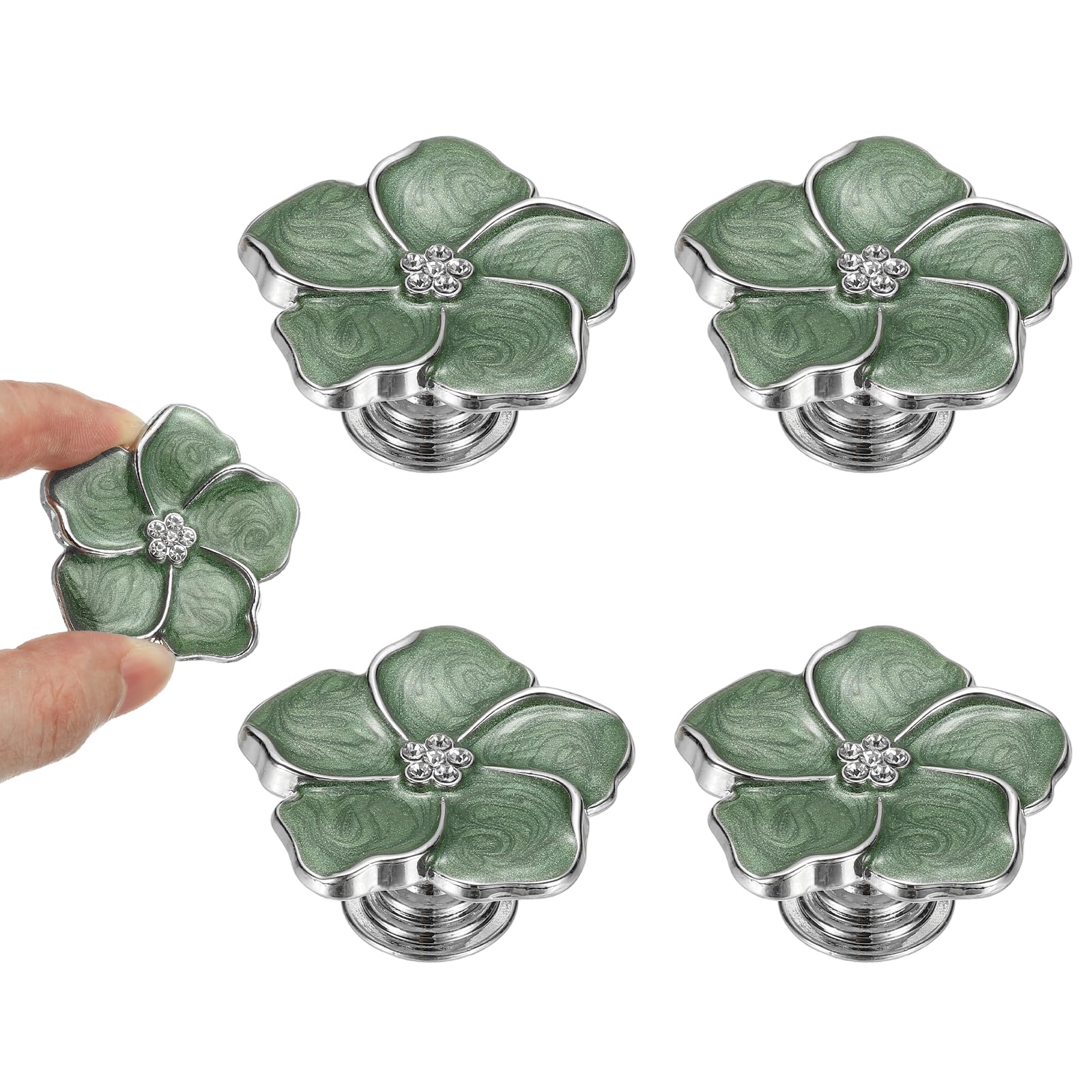 Boutons de cuisine verts pour relooker les armoires et tiroirs