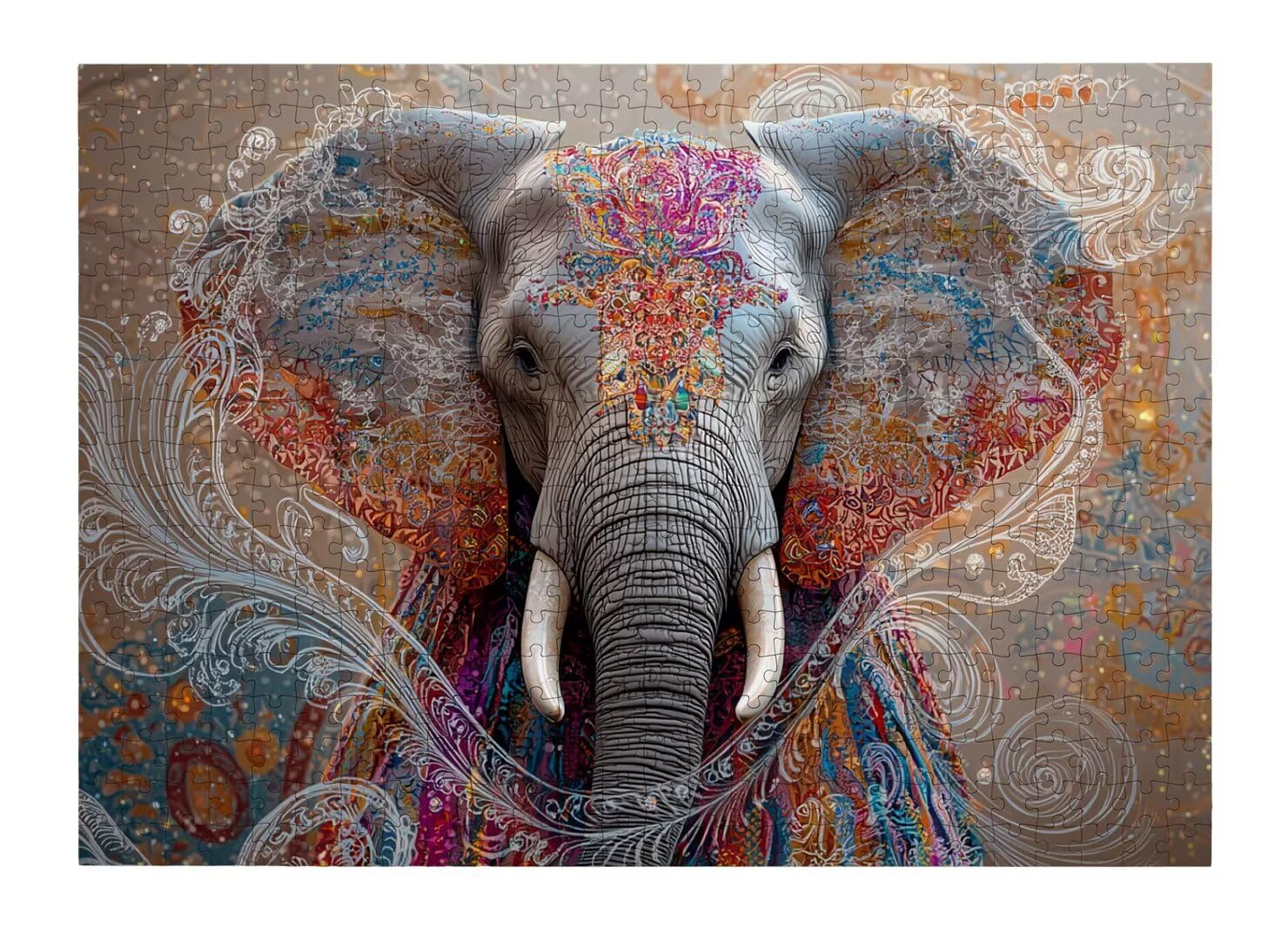 Puzzle 1500 Pezzi, Puzzle Elefante per Adulti, 87x57cm, Compact Box -4448