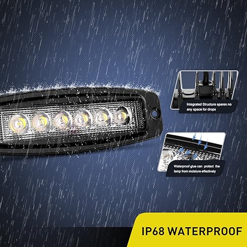 Miniatura 3 de Barral de luces Nilight LED de12V, luces de conducción para todo terreno y Luz de trabajo super brillante