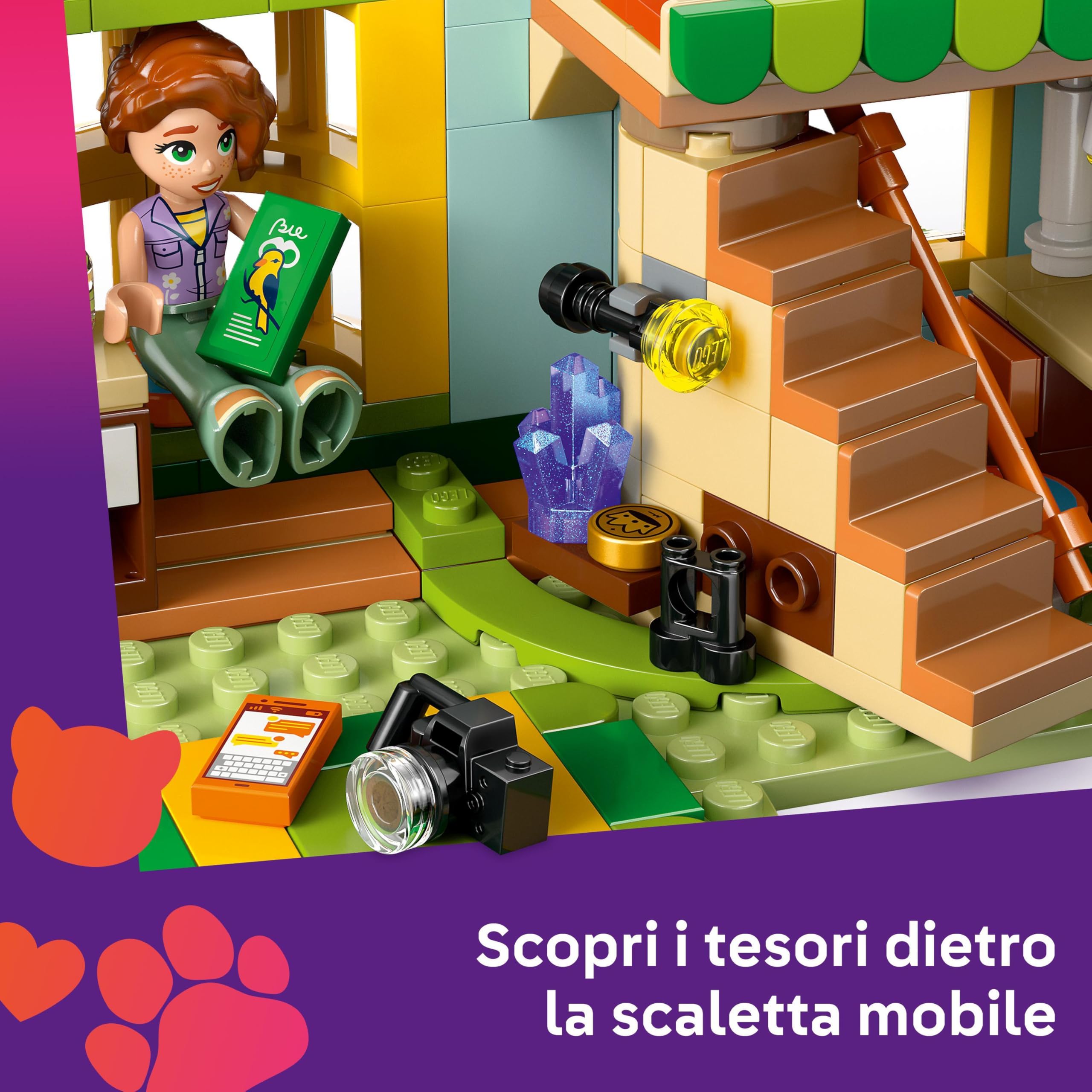 LEGO Friends La Camera di Autumn, Giochi Creativi per lo Sviluppo delle Abilità Sociali delle Bambine da 6 Anni Amanti della Natura con Cameretta da Costruire, Animali Giocattolo e 2 Personaggi 42646