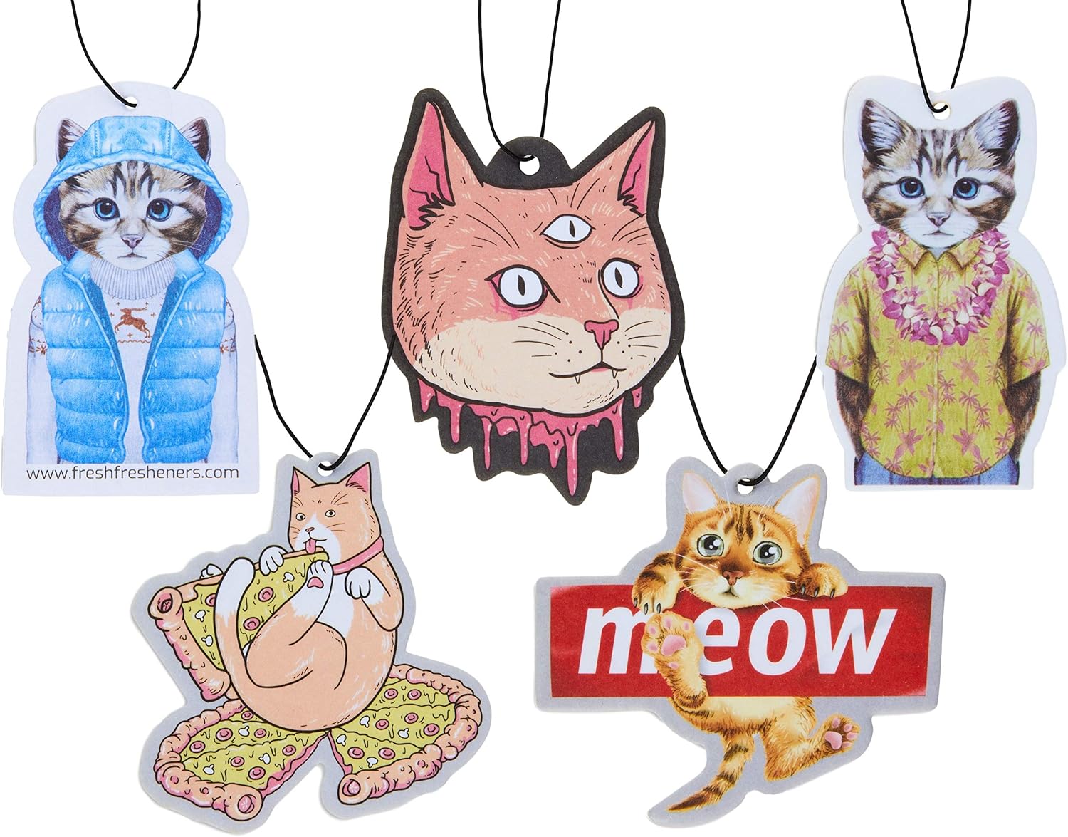 Buy Cute Car Air Fresheners Cat Design Scented with Essential Oils 