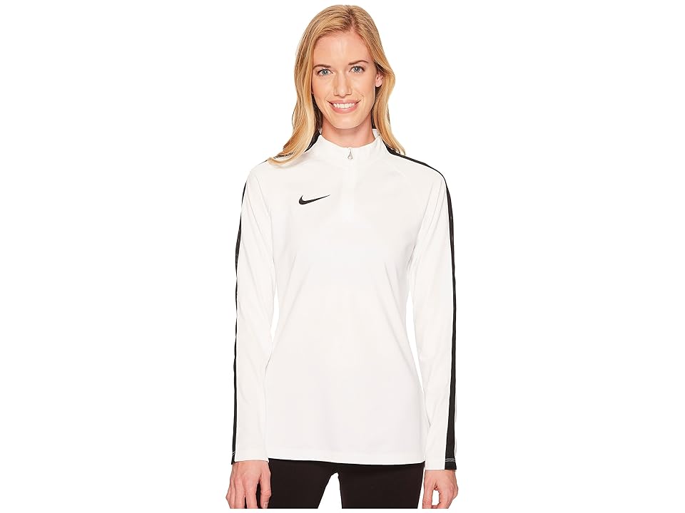 

Nike Academy Soccer Drill Top (White/Black/Black) Women's Clothing