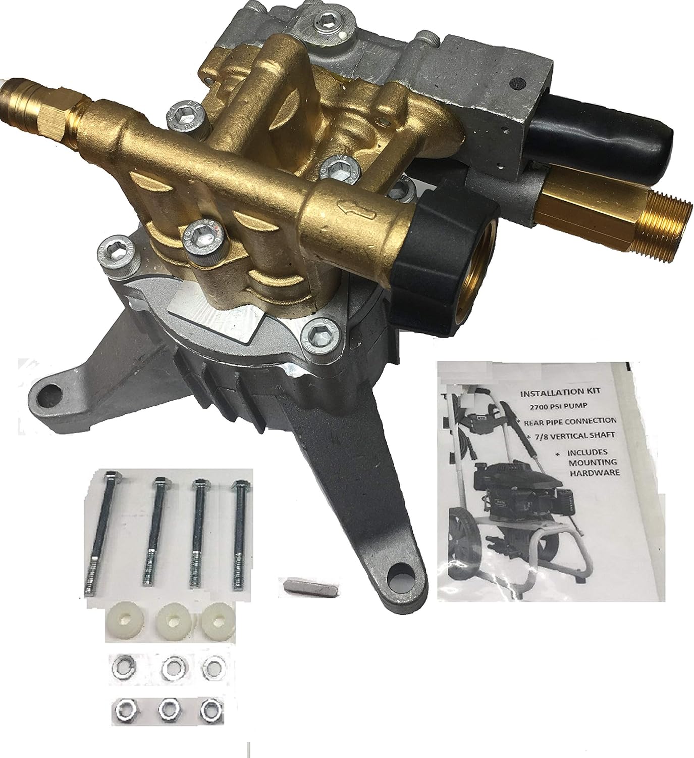 Homelite 3100 psi Upgrade Pressure Washer Pump mod. HU80833 welease Valve.Rear Frame Hose Connections.Replaces 308653006, 308653003, 308653025 BM80919,308653036.